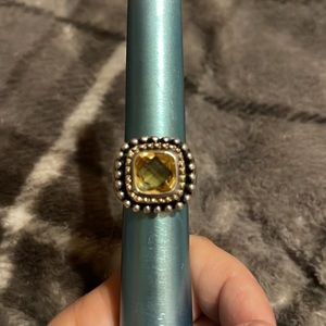 Flli Menegatti sterling and 18kt citrine ring